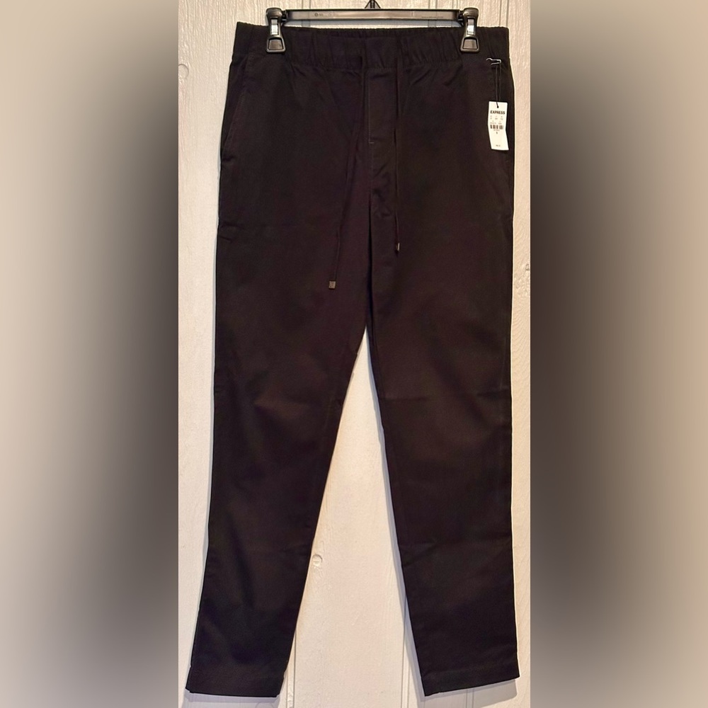 NWT. Express Men's Black Drawstring Pull-On Joggers